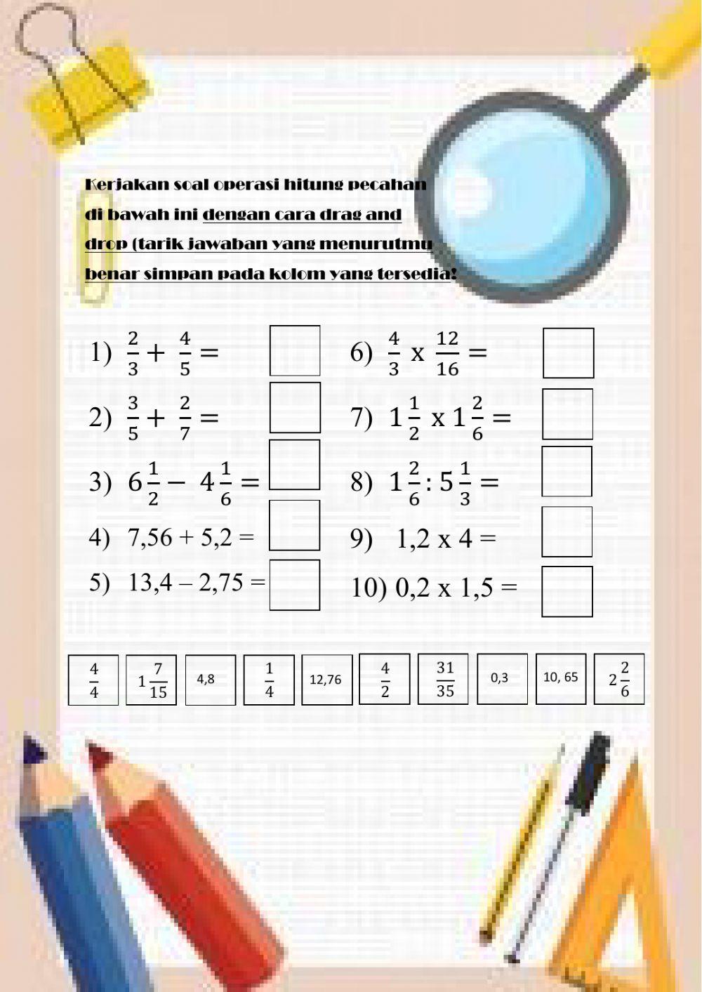 Worksheet Matematika Kelas 5