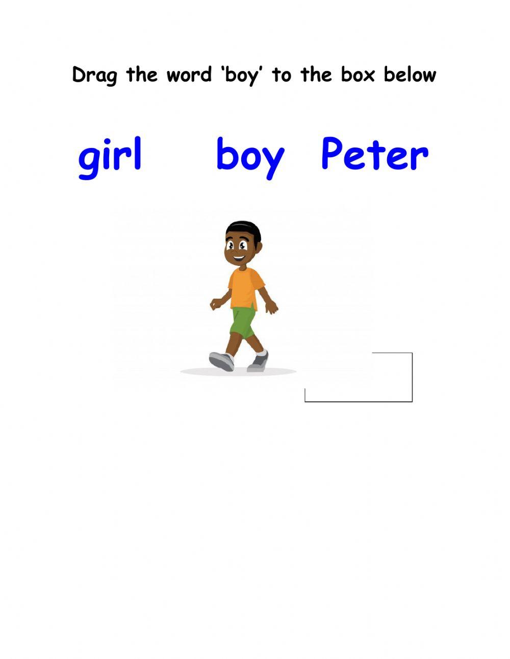 506166 | Sight word boy | Tashana Dixon | LiveWorksheets