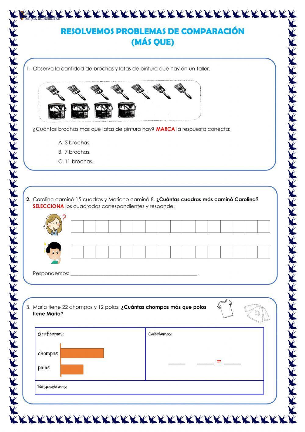 Problemas de comparación
