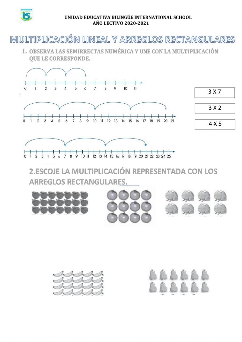 Multiplicación lineal y arreglos  rectangulares