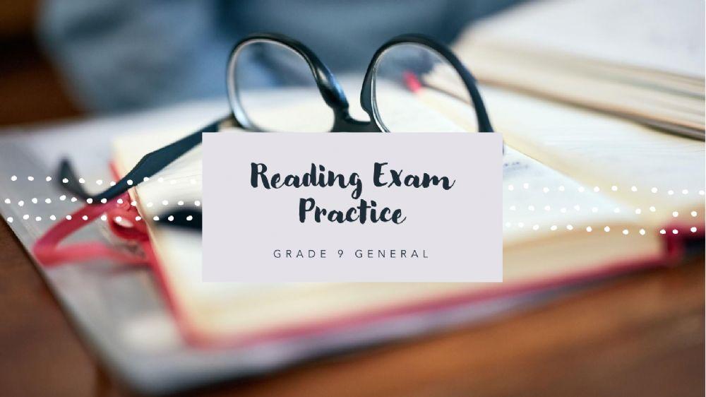 Reading paper review - Grade 9 general