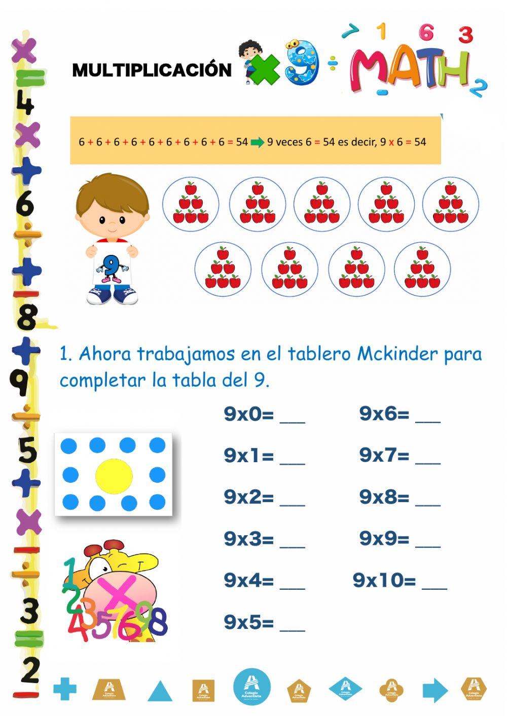 Multiplicación por 9