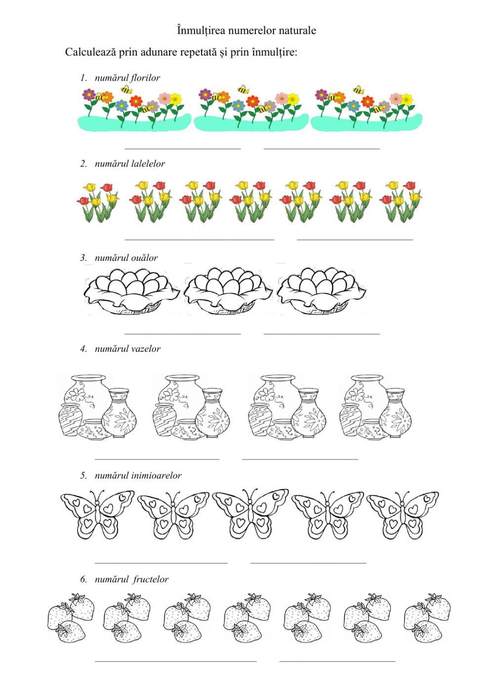 Înmulțirea ca adunare repetată- 16.11.2020