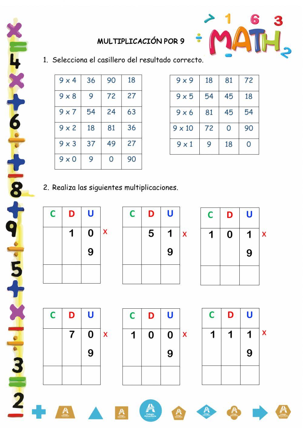 Multipliación por 9