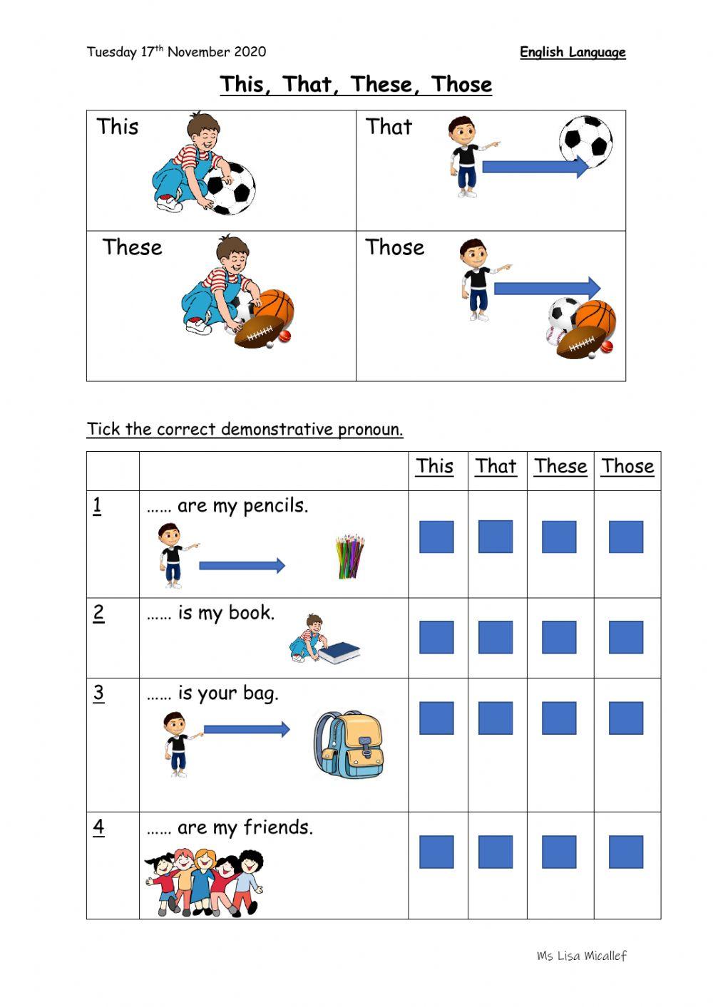 Demonstrative Pronouns