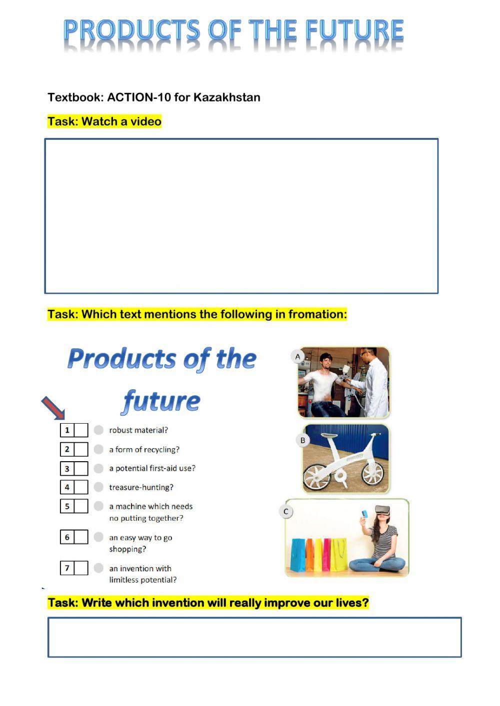 Products of the future