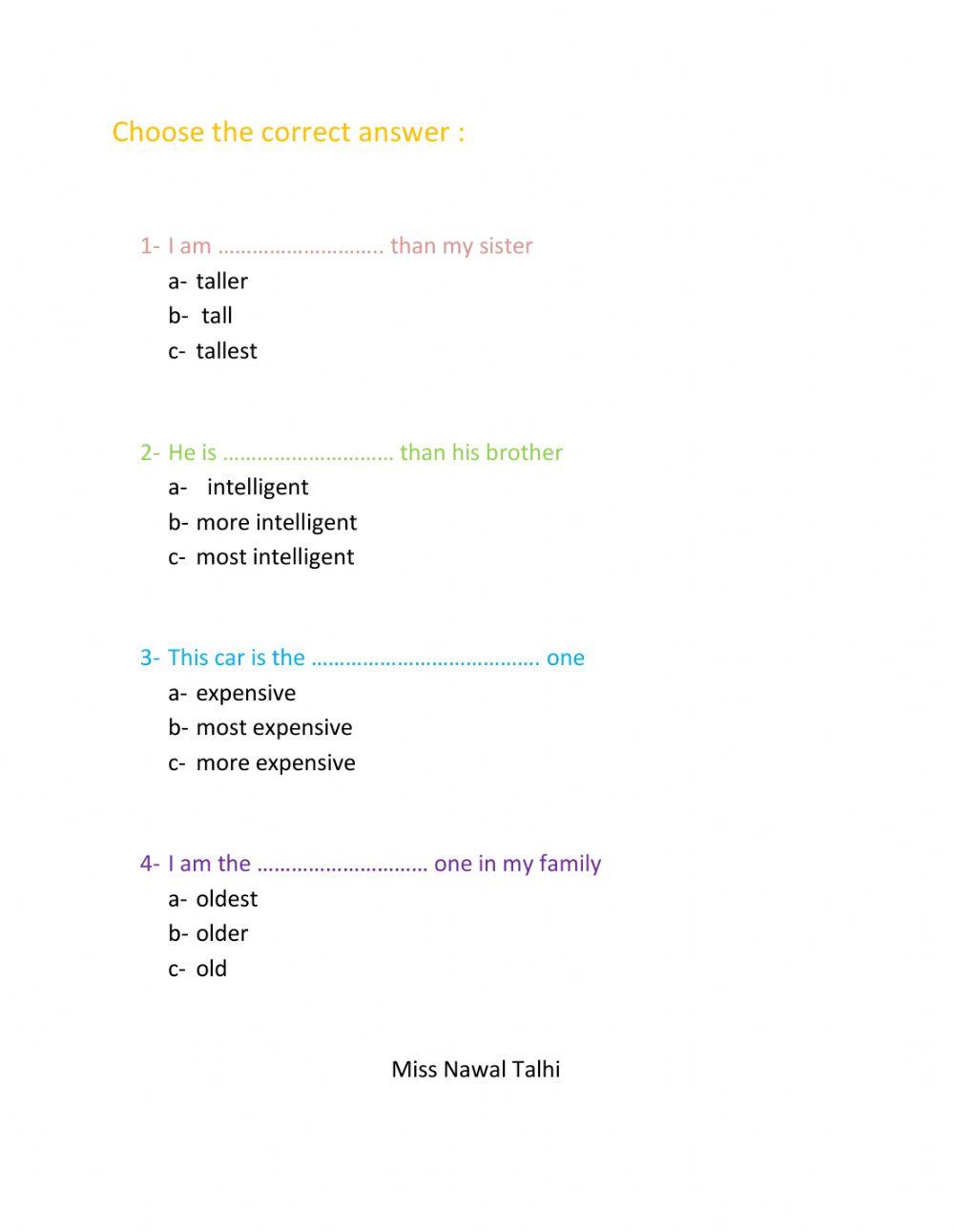 Comparative-superlative