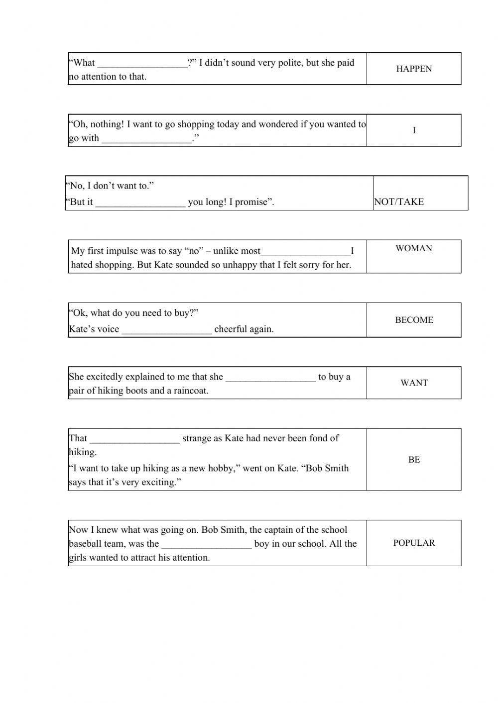 Wordbuilding  ОГЭ tasks 17-25 and 26-31