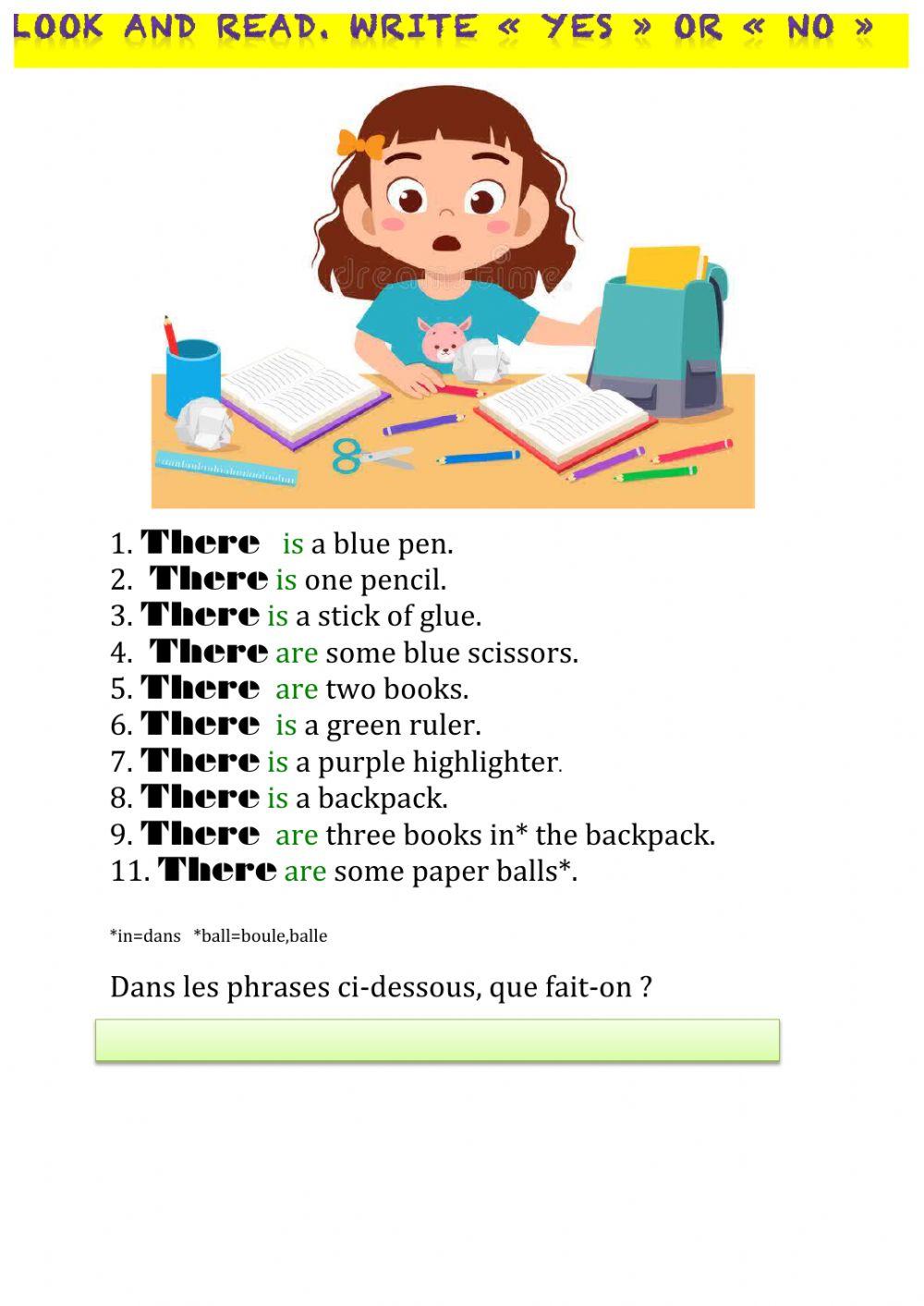 On the desk there is