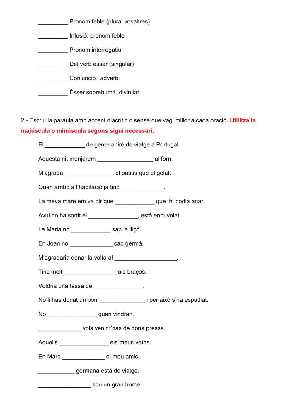 Accents diacrítics Accents diacrítics
