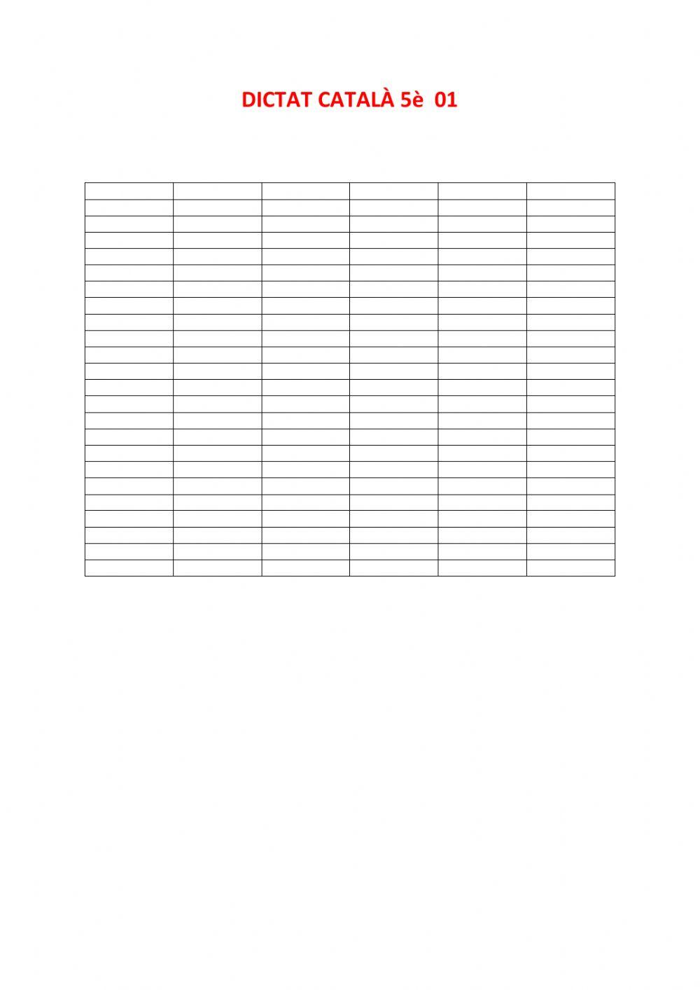 DICTAT CATALÀ 5è