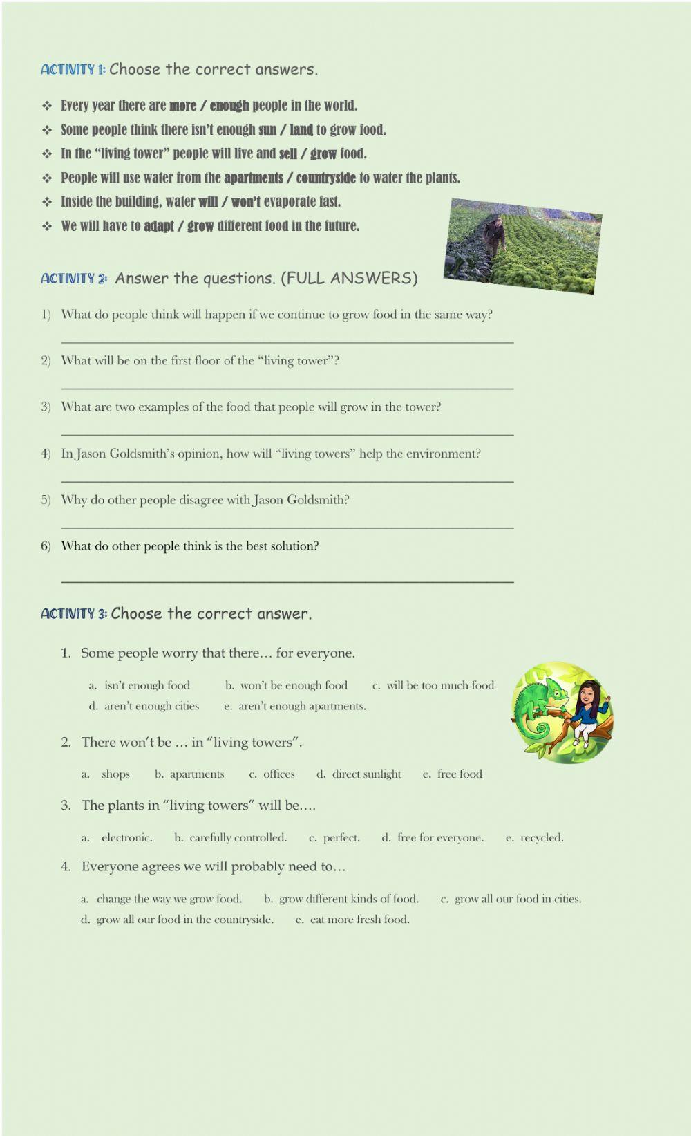 The Environment - First Conditional - Reading Comprehension online ...