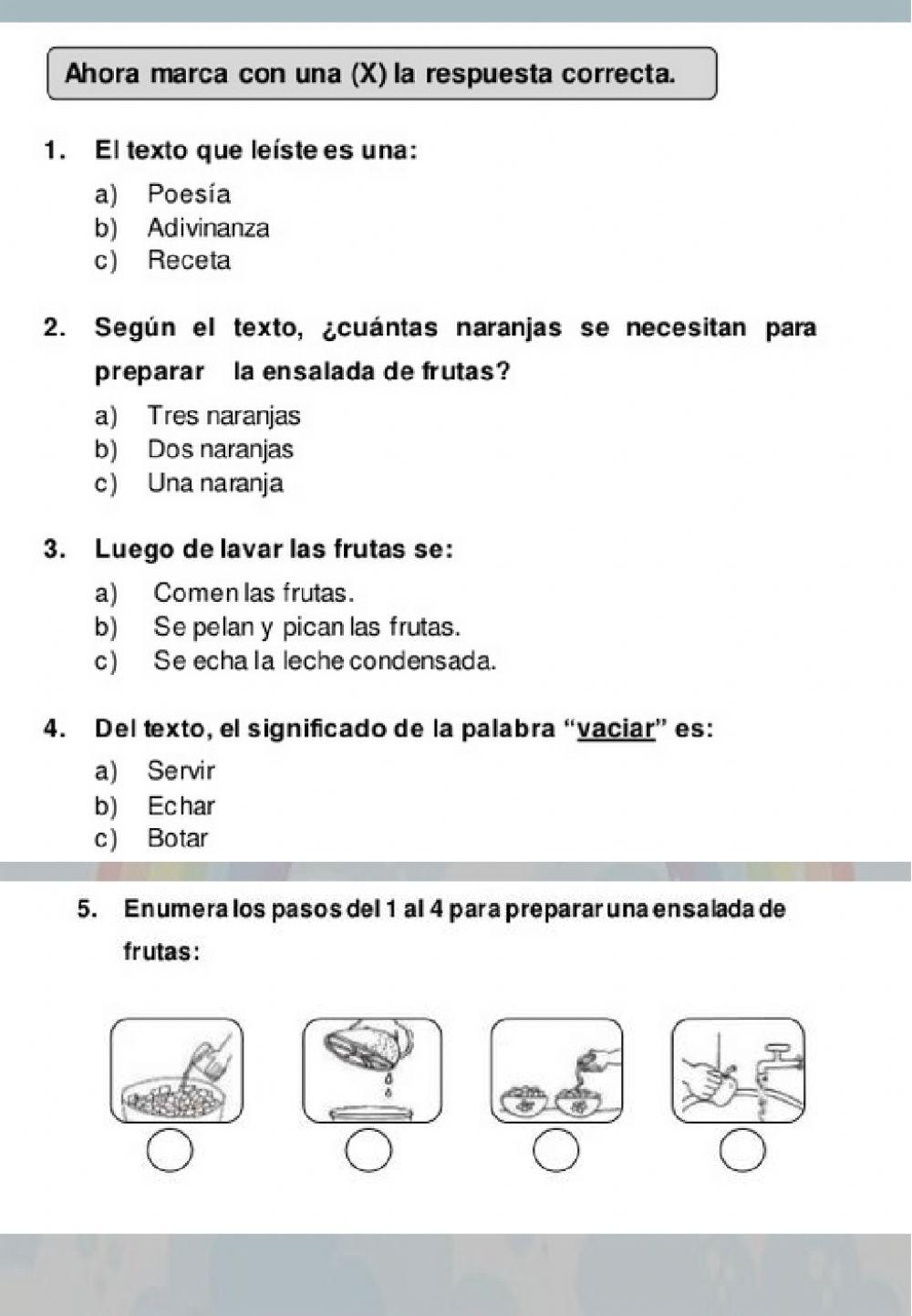 Texto Instructivo y comprensión lectora