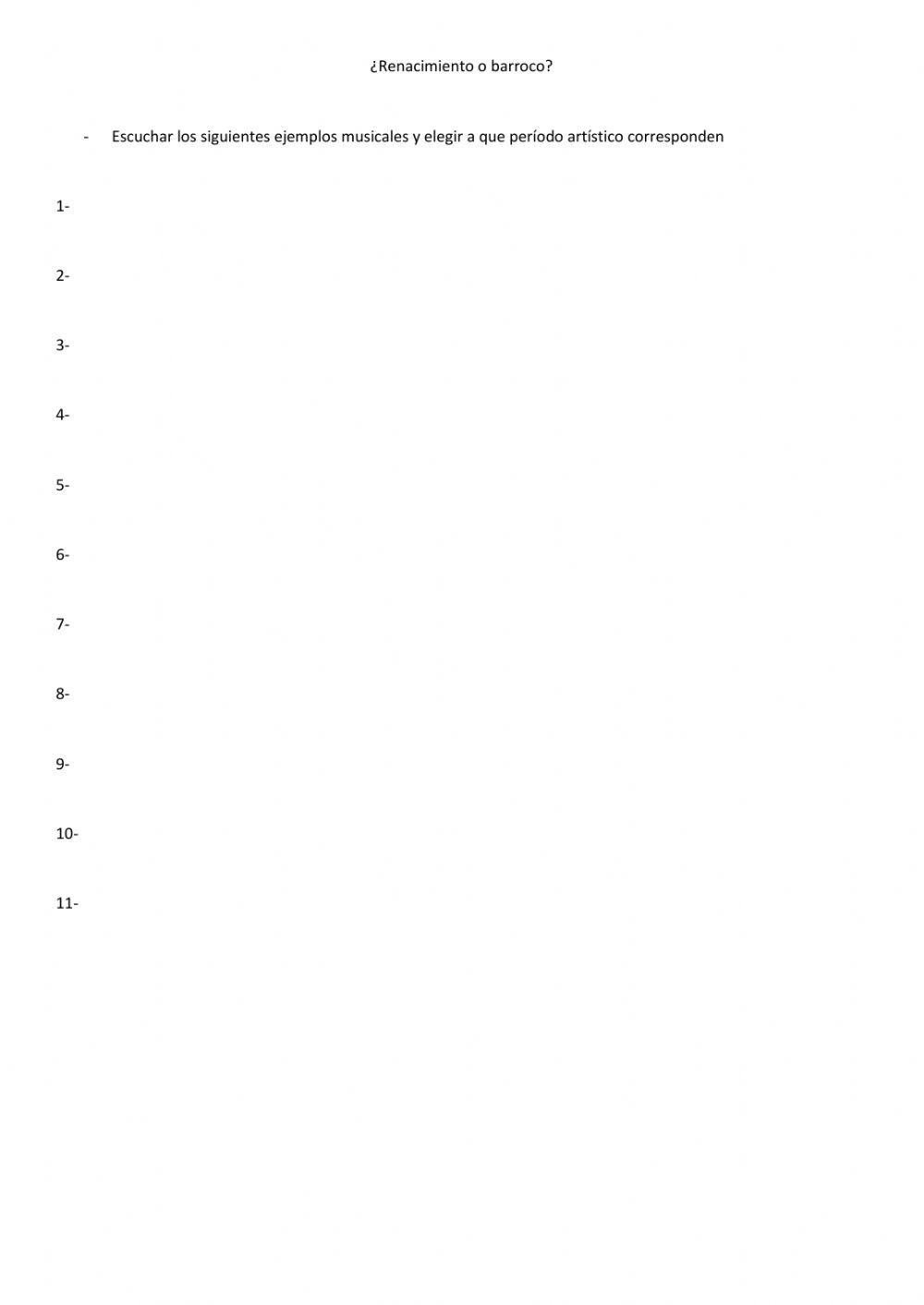 ¿Renacimiento o barroco?