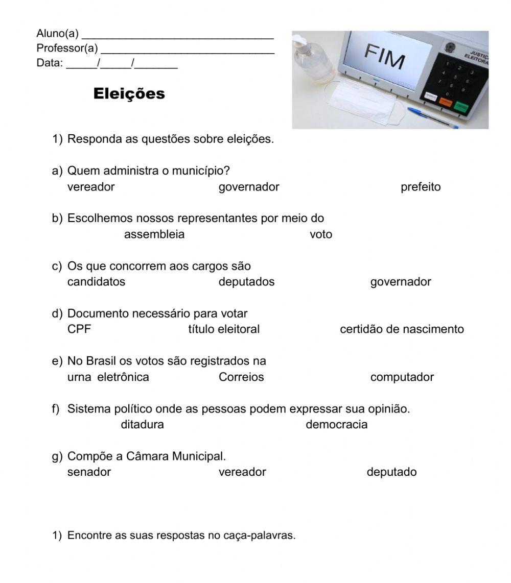 Atividade eleições