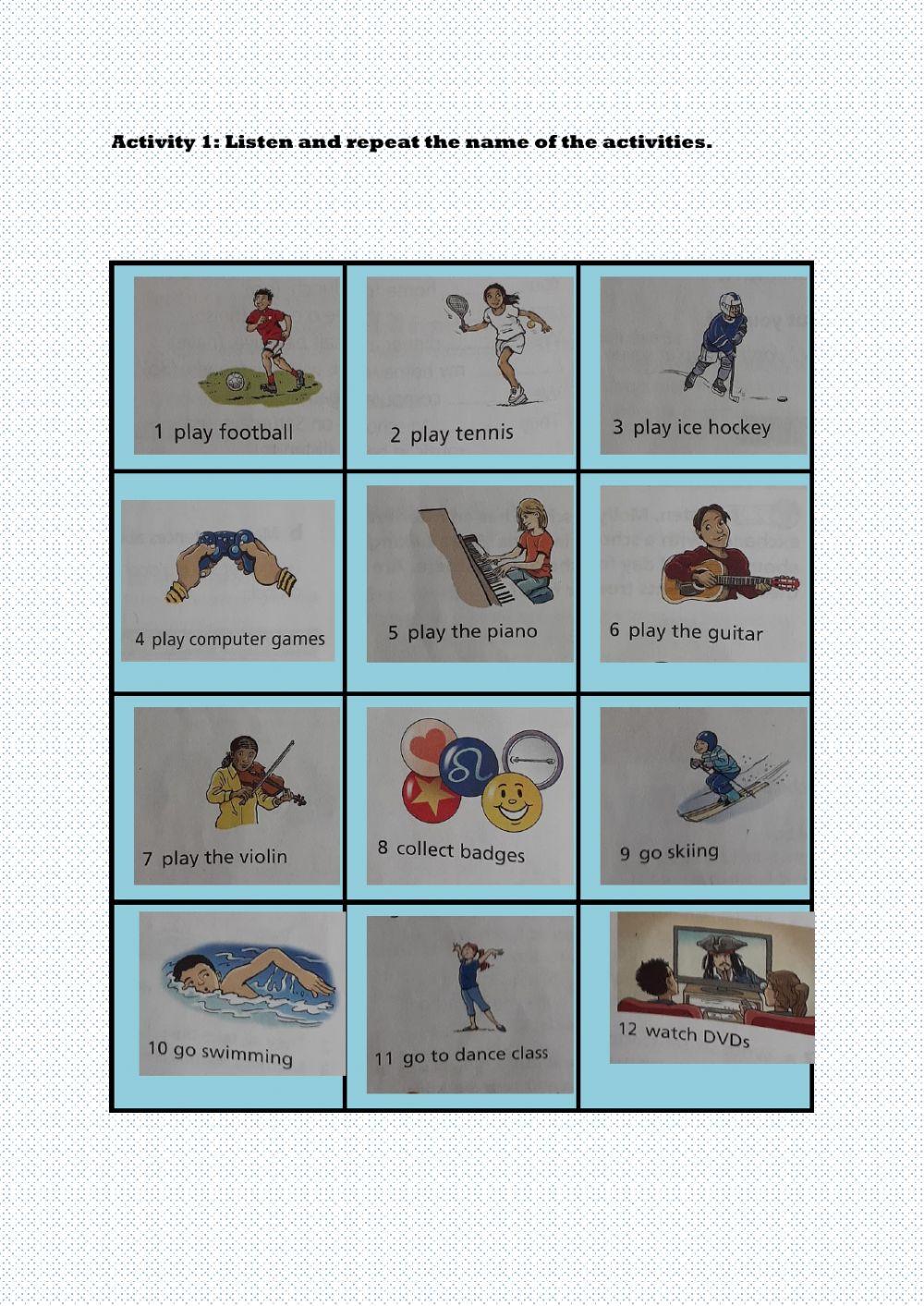 Free time Present Simple