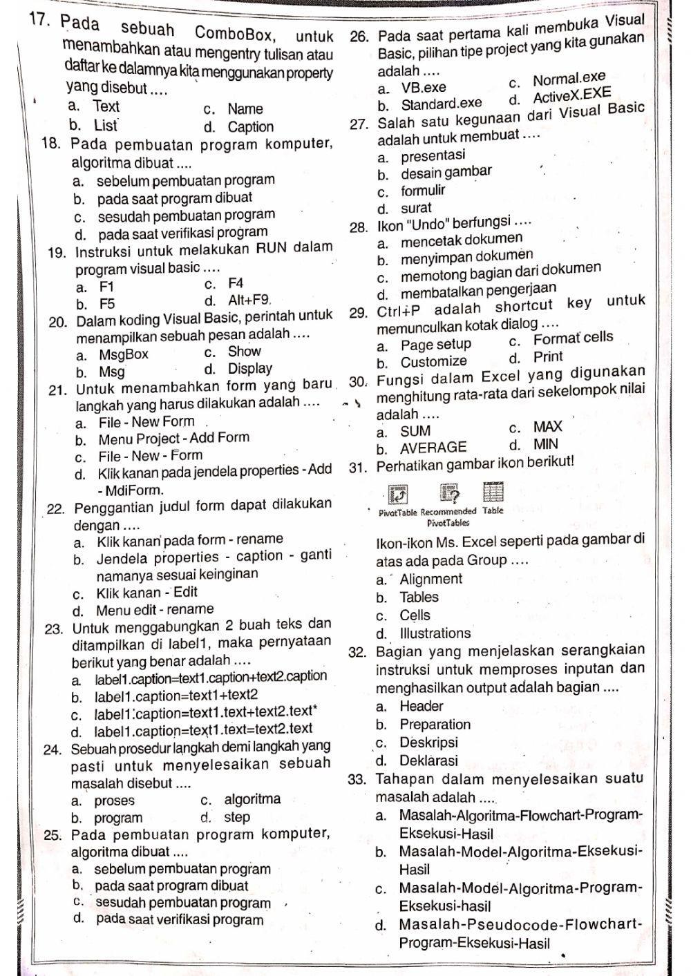 Ulangan Informatika 7