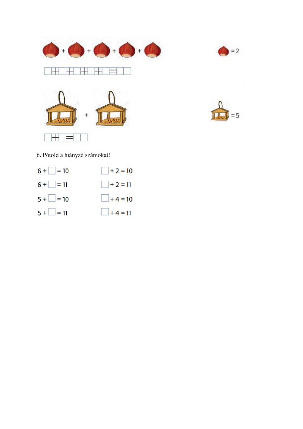 Felmérő- Matematika és környezetismeret