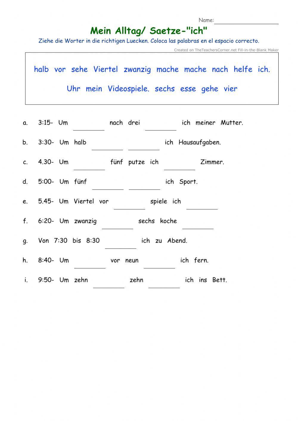 Mein Alltag- Sätze--ich-