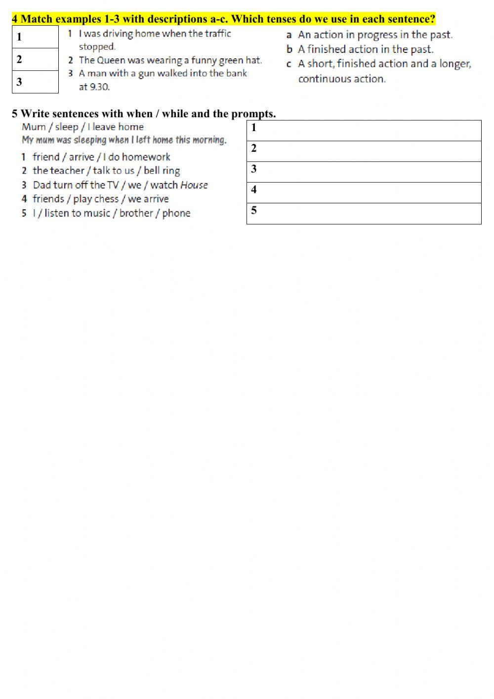 Talking about past events