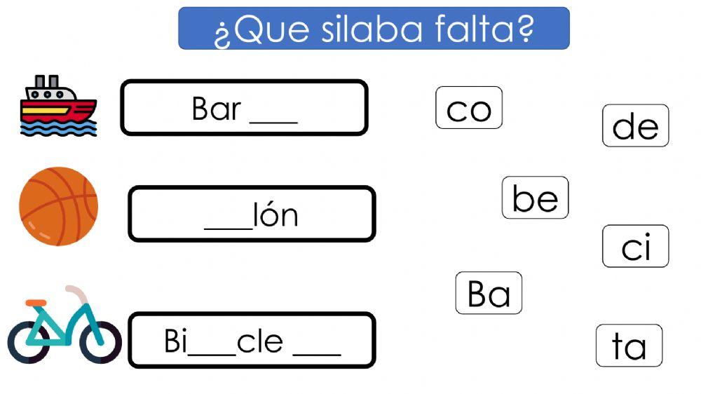 Que silaba falta?
