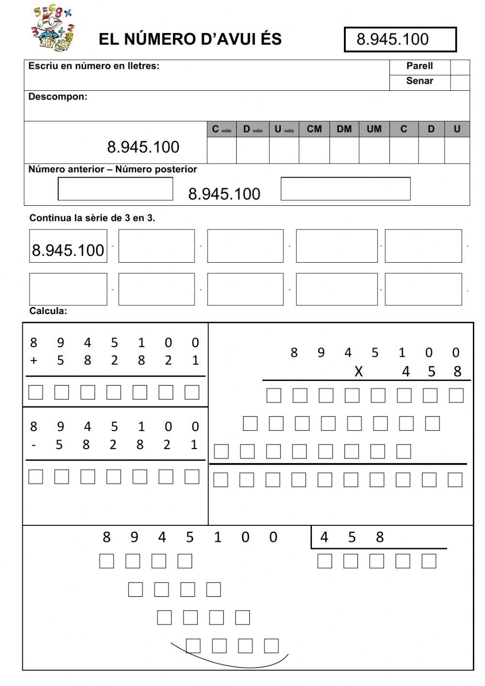 El número d'avui ...6