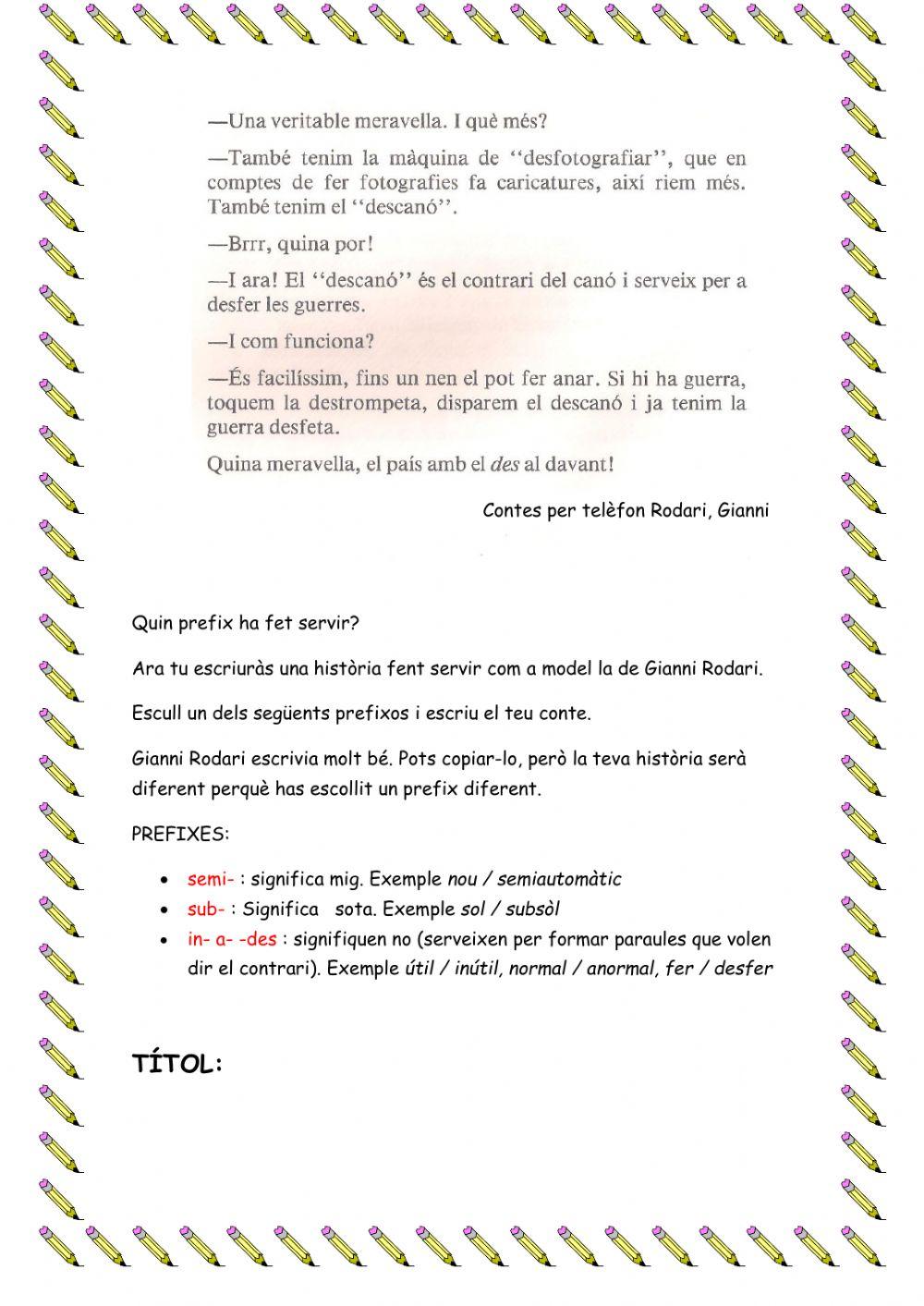 Escribe una historia