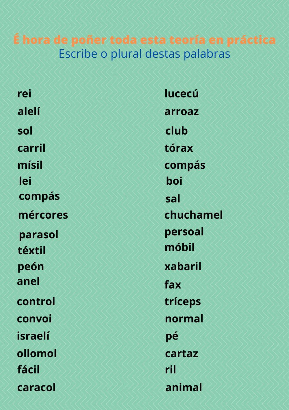 Formación do plural