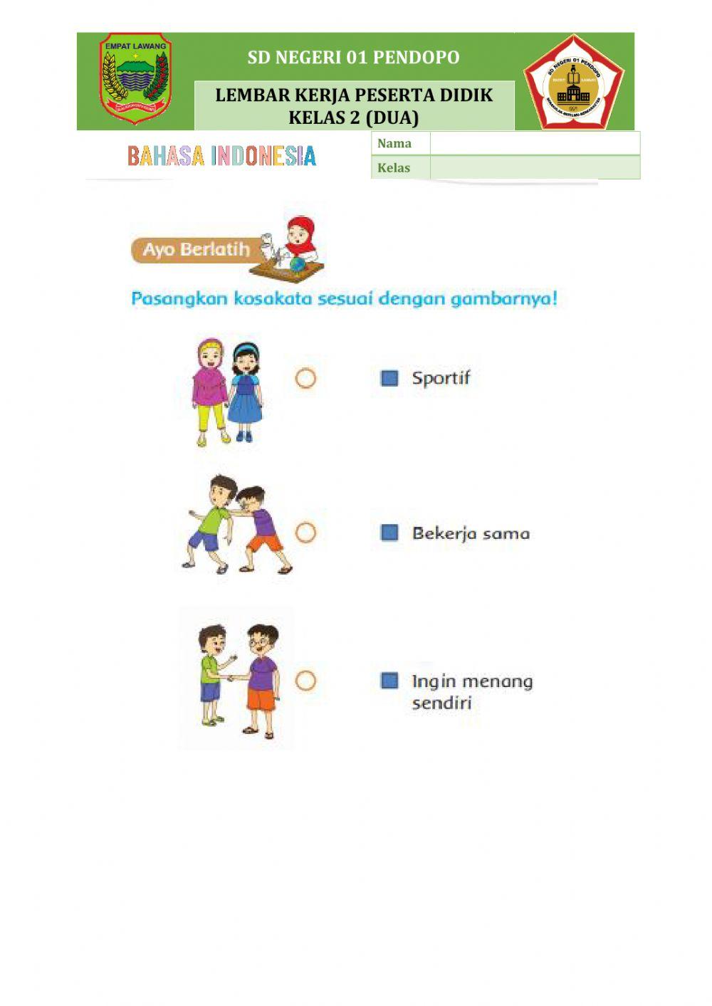 Bahasa Indonseia (tema 3 subtema 2 pembelajaran 2)