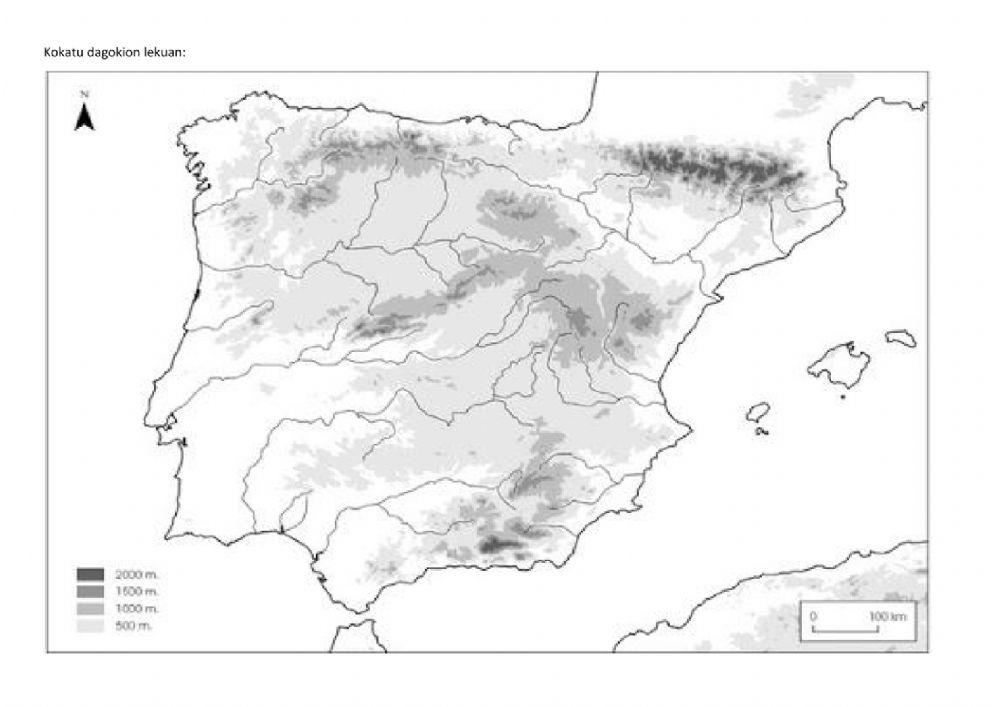 Iberiar penintsulako erliebea eta klimak