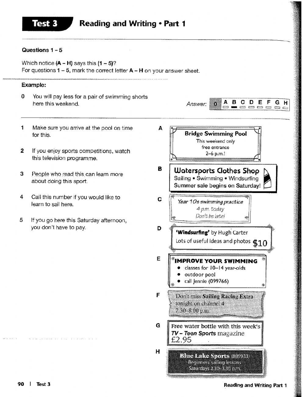 6241170 ket exam reading and writing parts 1 2 3 4 5