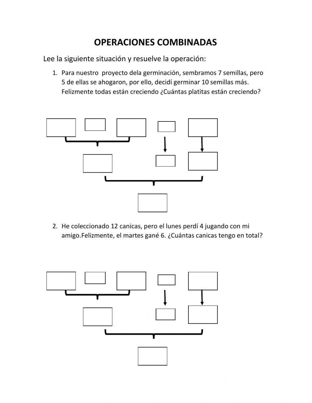 Operaciones combinadas