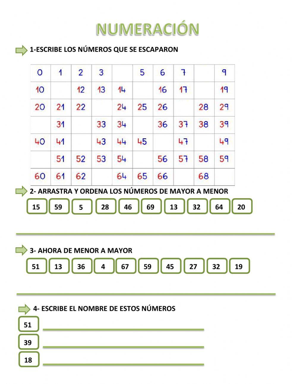 Numeración- el 60