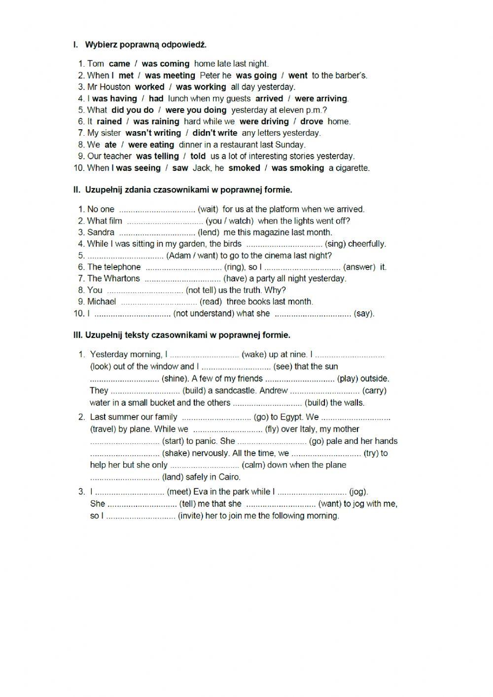 Past Simple & Past Countinous