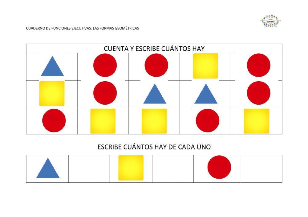 Cuaderno de funciones ejecutivas:formas geométricas