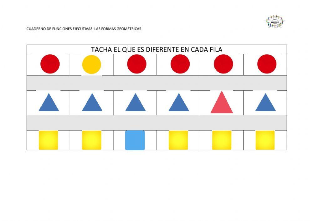 Cuaderno de funciones ejecutivas:formas geométricas