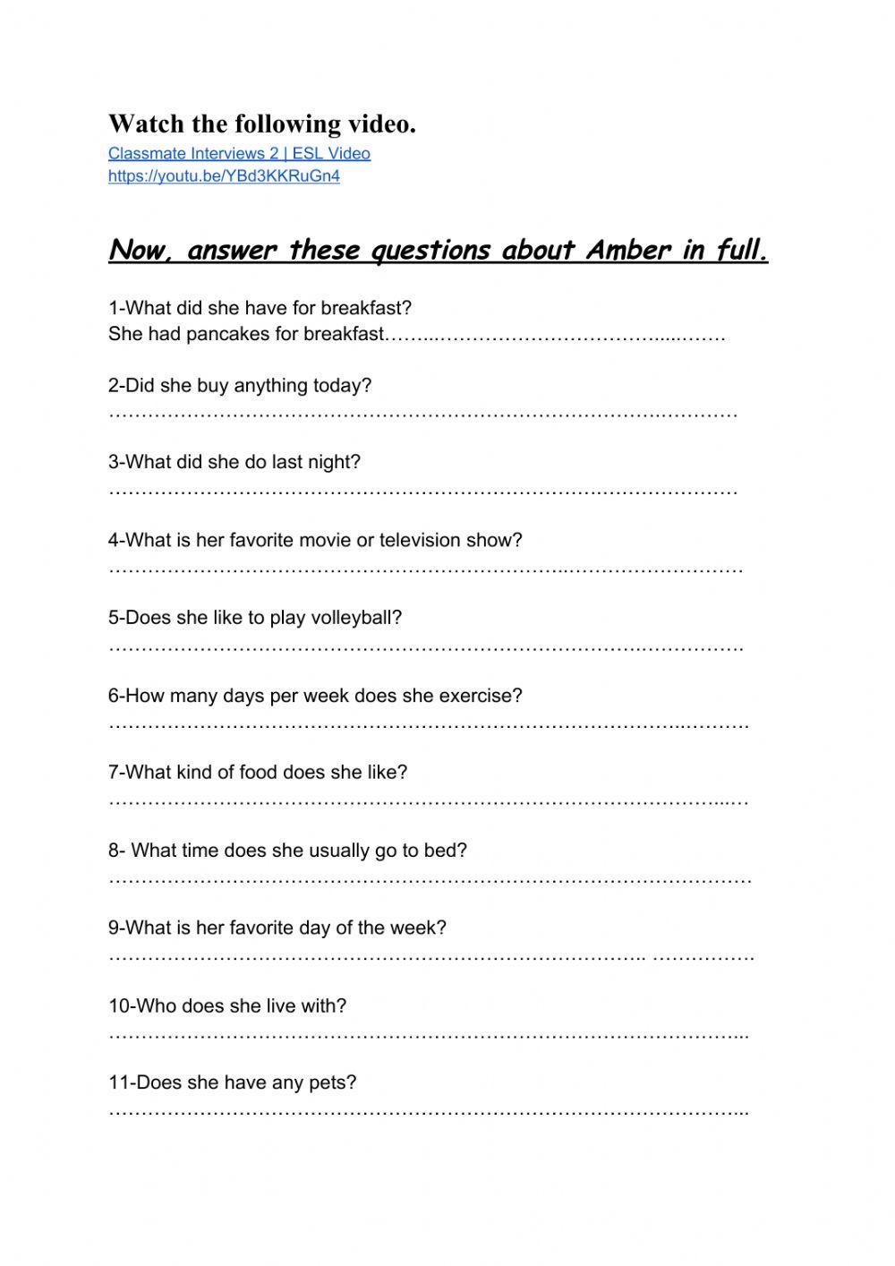 Listening comprehension