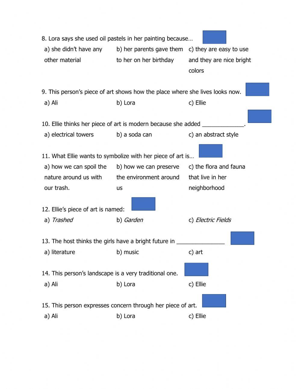 Listening Exam 6th November