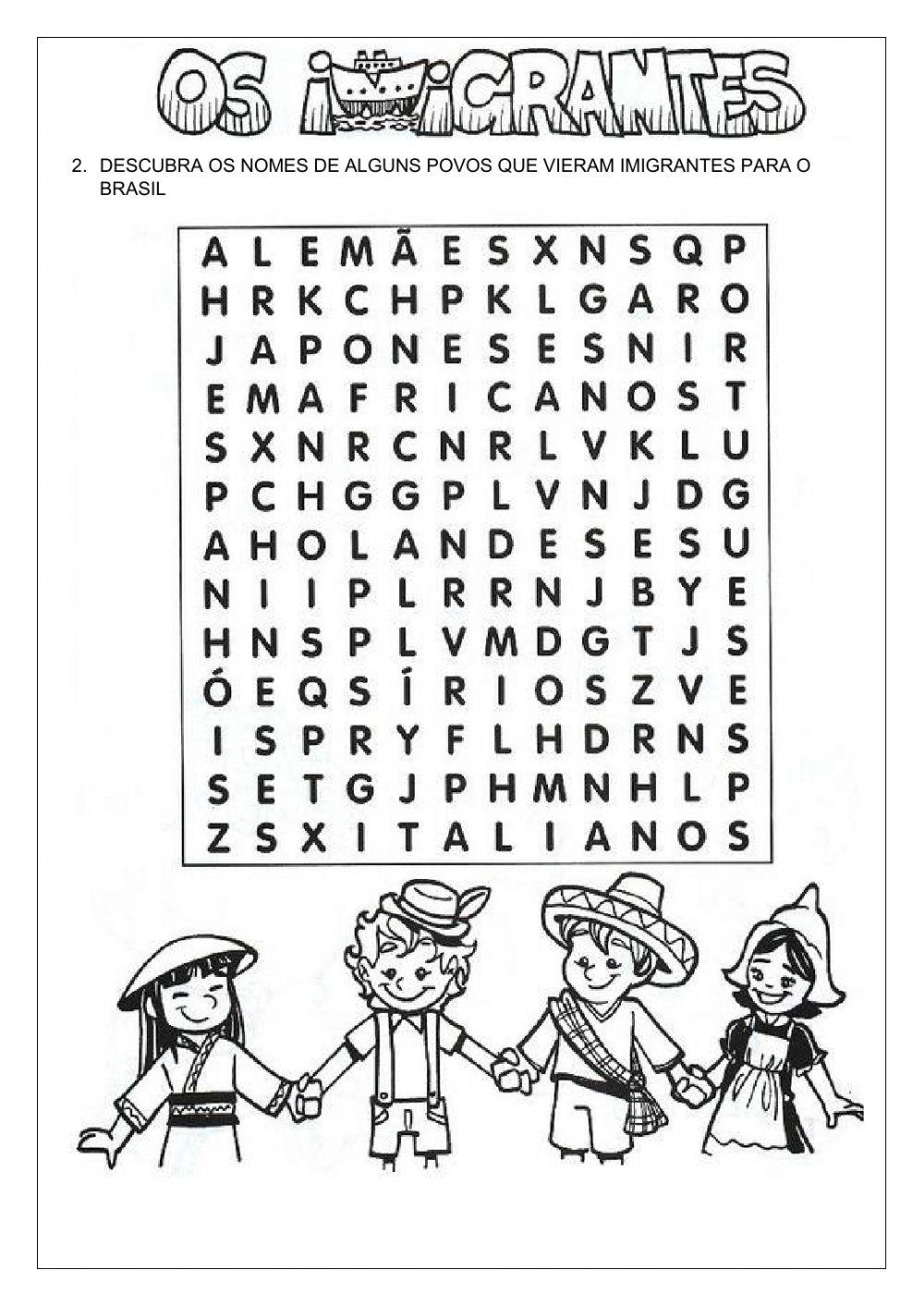 Chegada dos imigrantes no Brasil