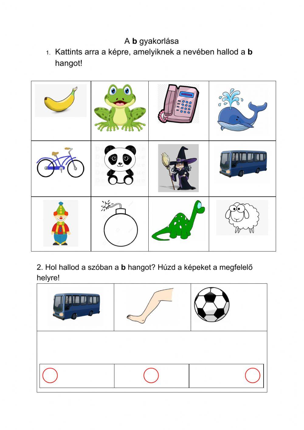Gyakorlás: b hang