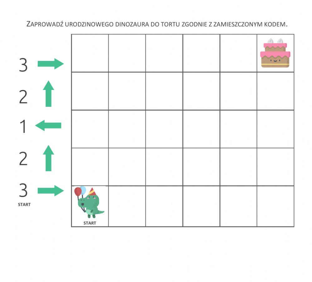 Zaprowadź dinozaura - kodowanie