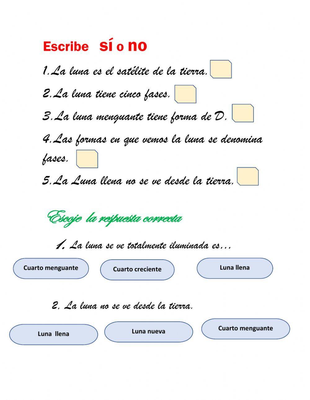 Las fases de la luna