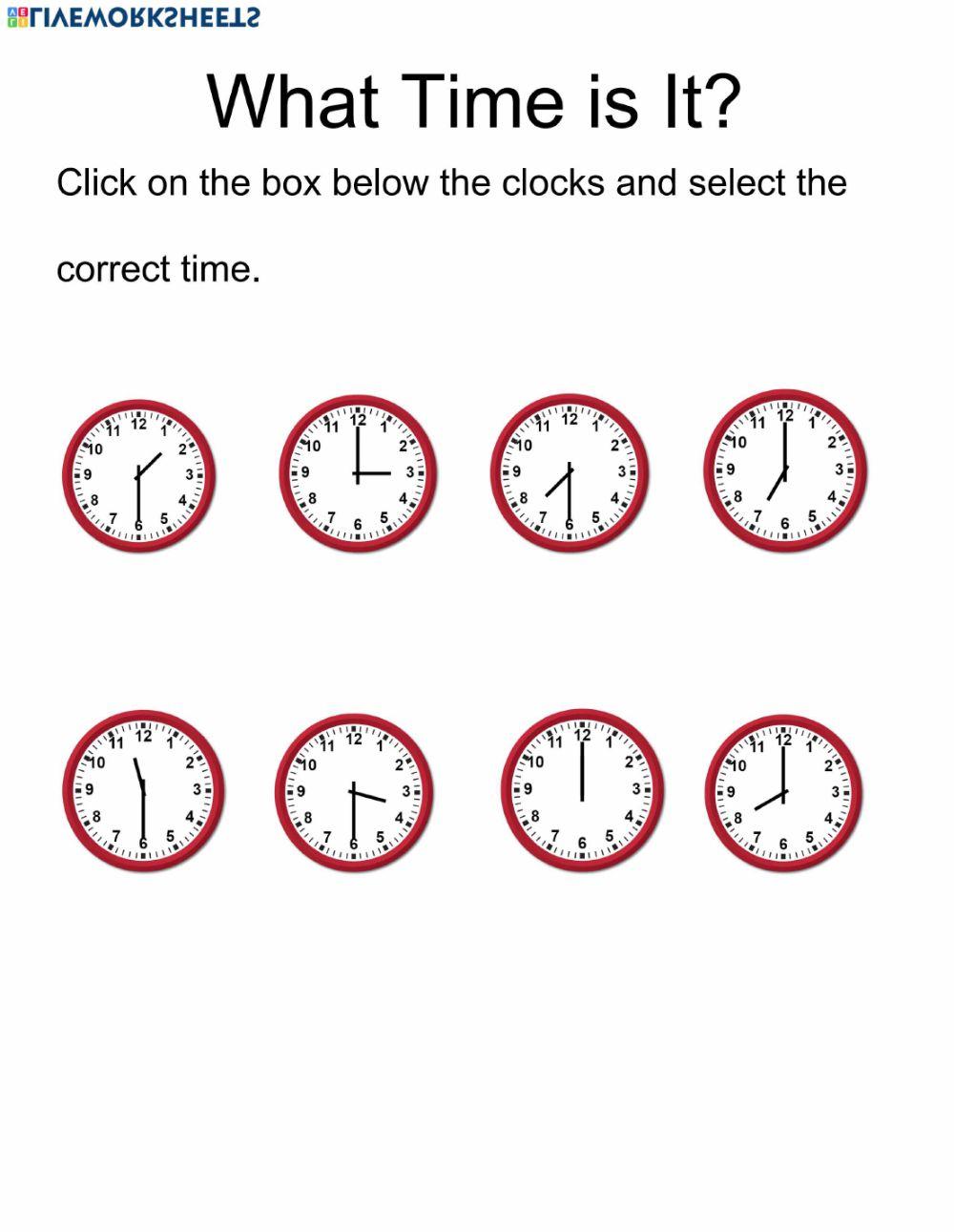 Choose the correct time
