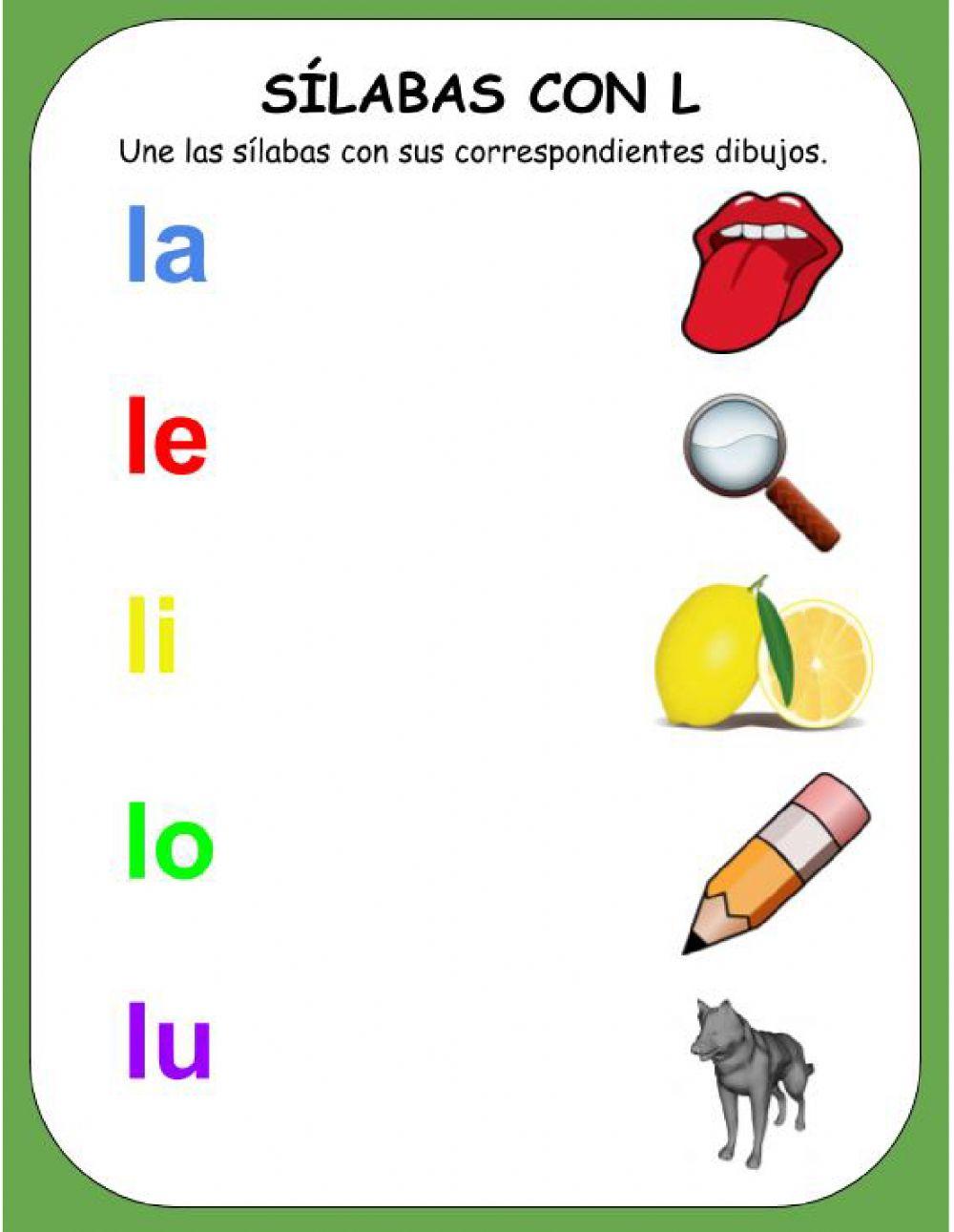 Sílabas con l