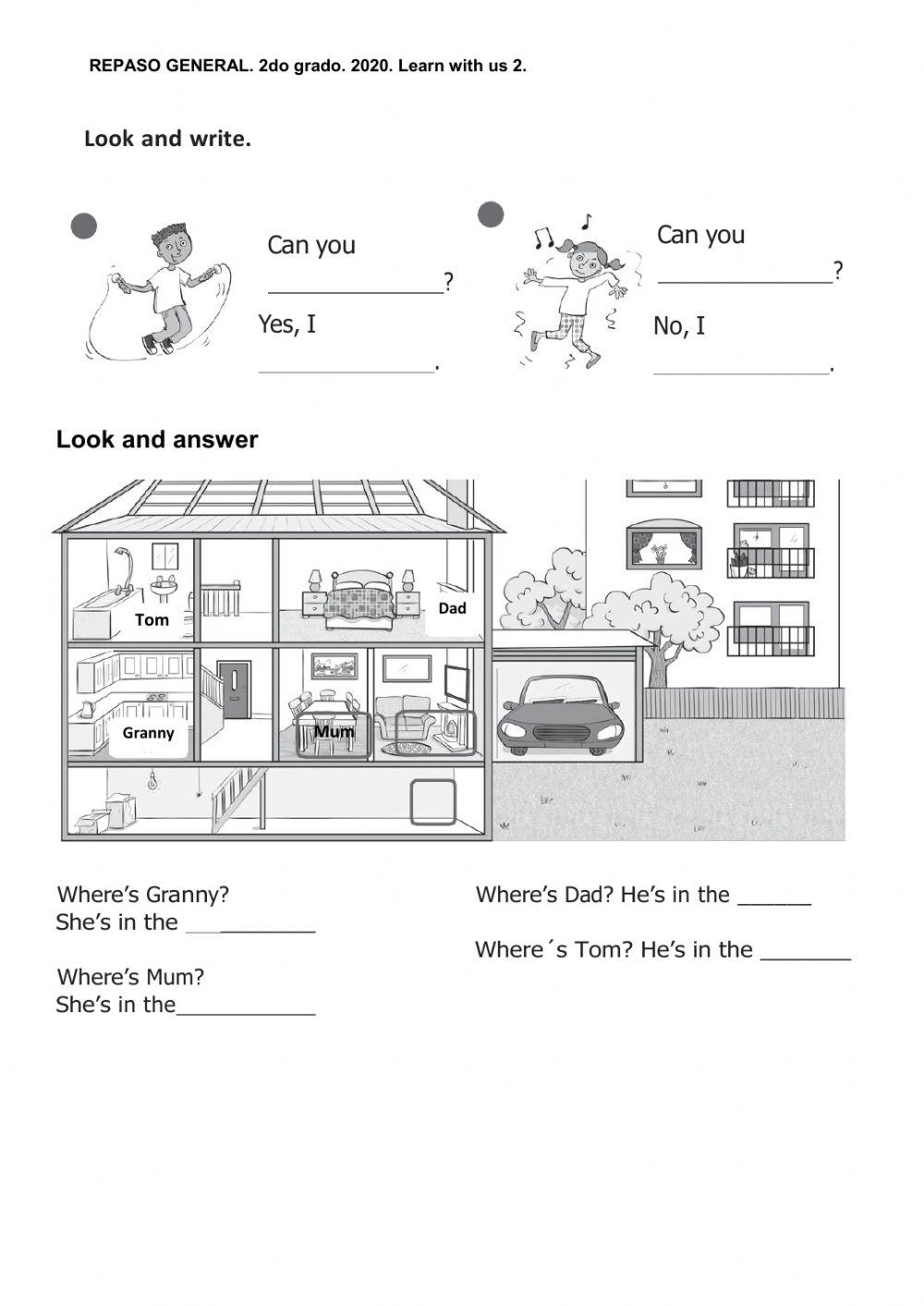 Repaso. Learn with us 2. units 1 and 2
