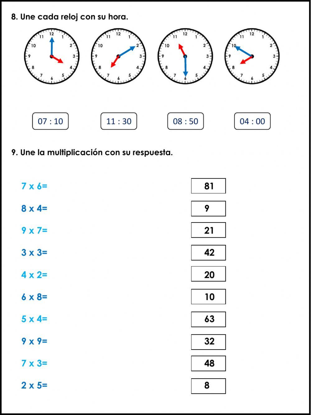 Examen de matemáticas 1er trimestre