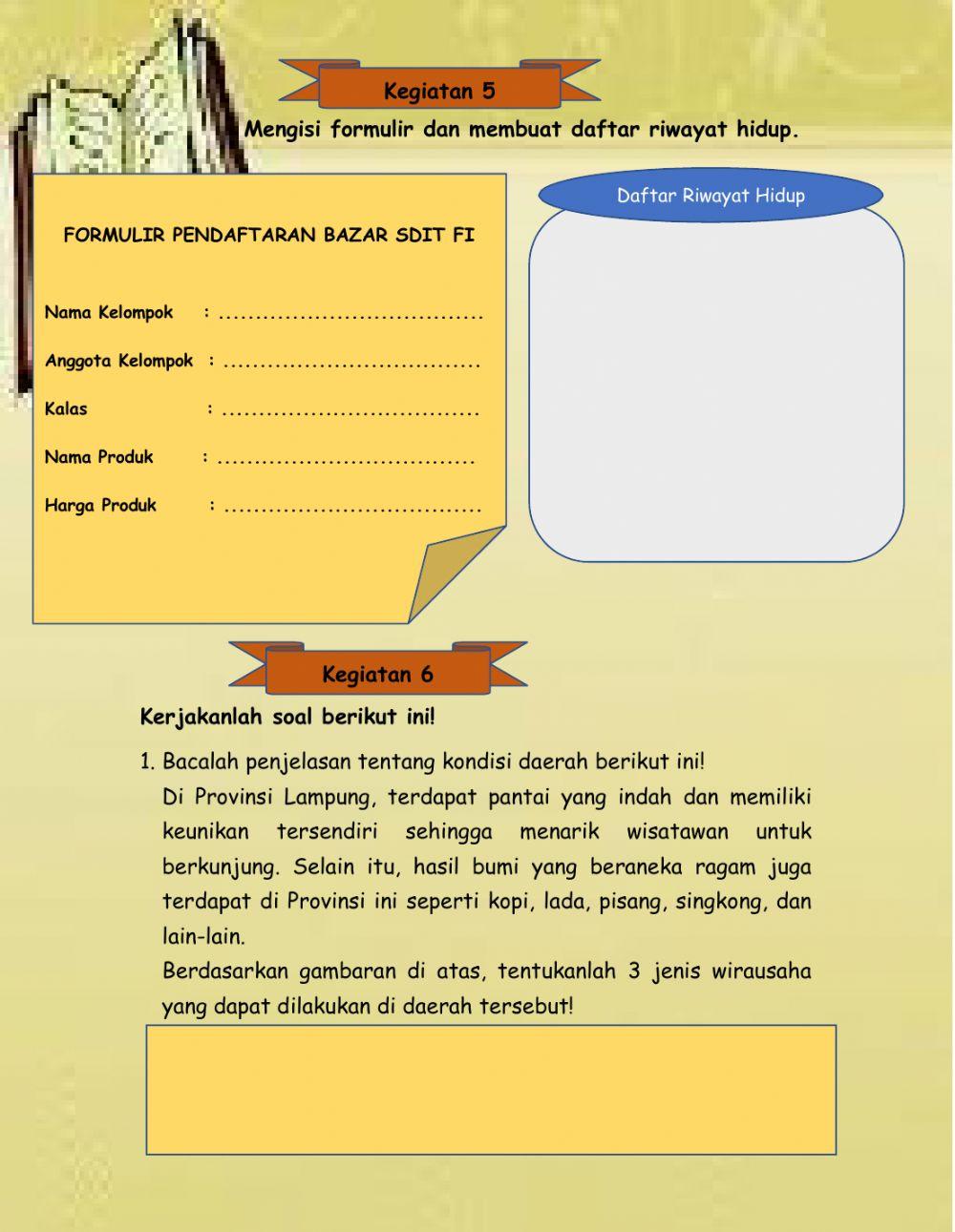 LK Jenis-Jenis Wirausaha dan Jenis-Jenis Formulir