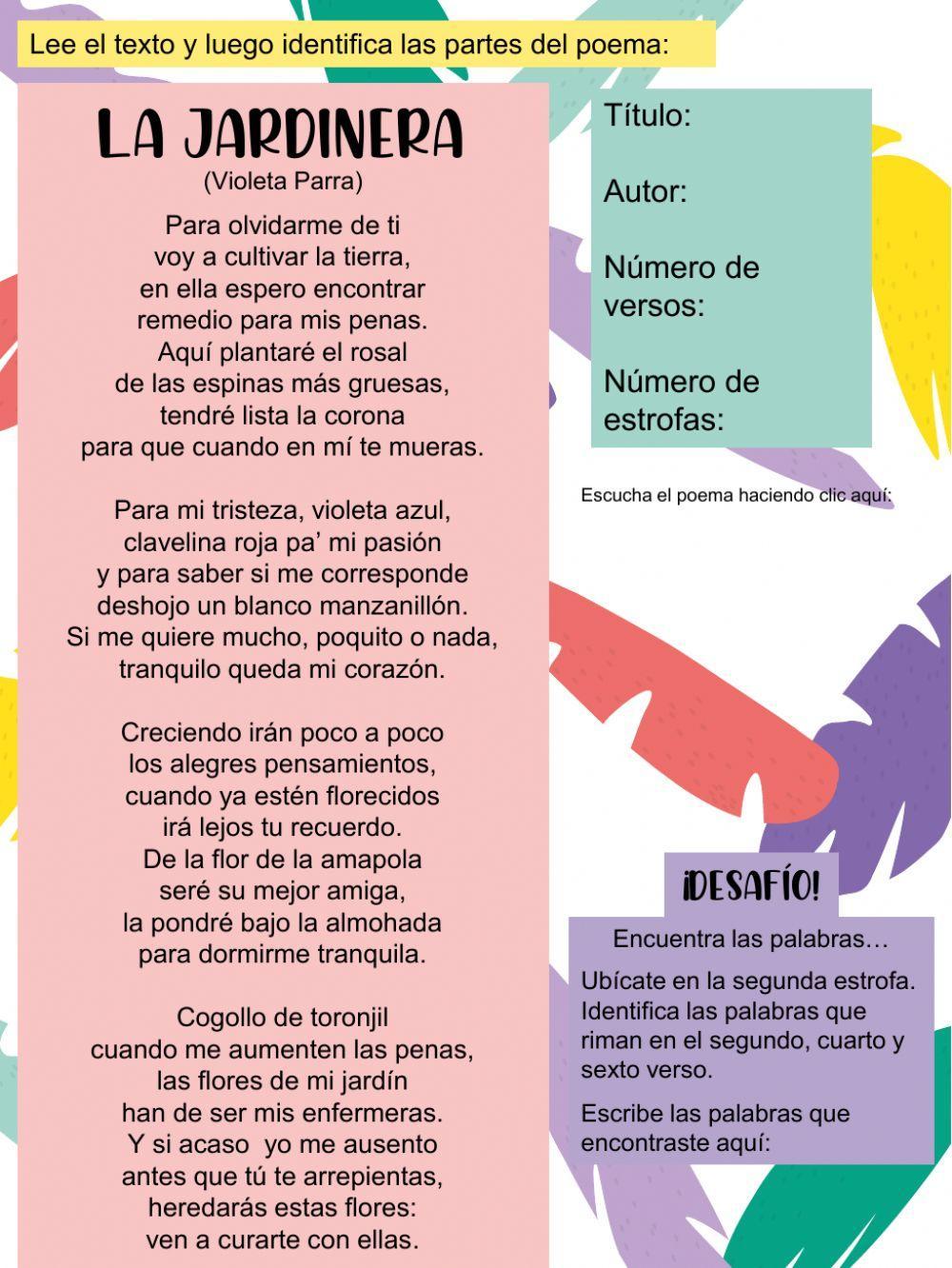 Estructura del poema + signos ¡¿