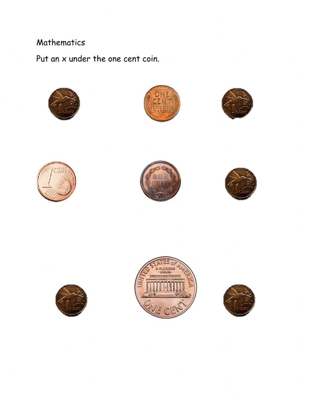 One cent coin