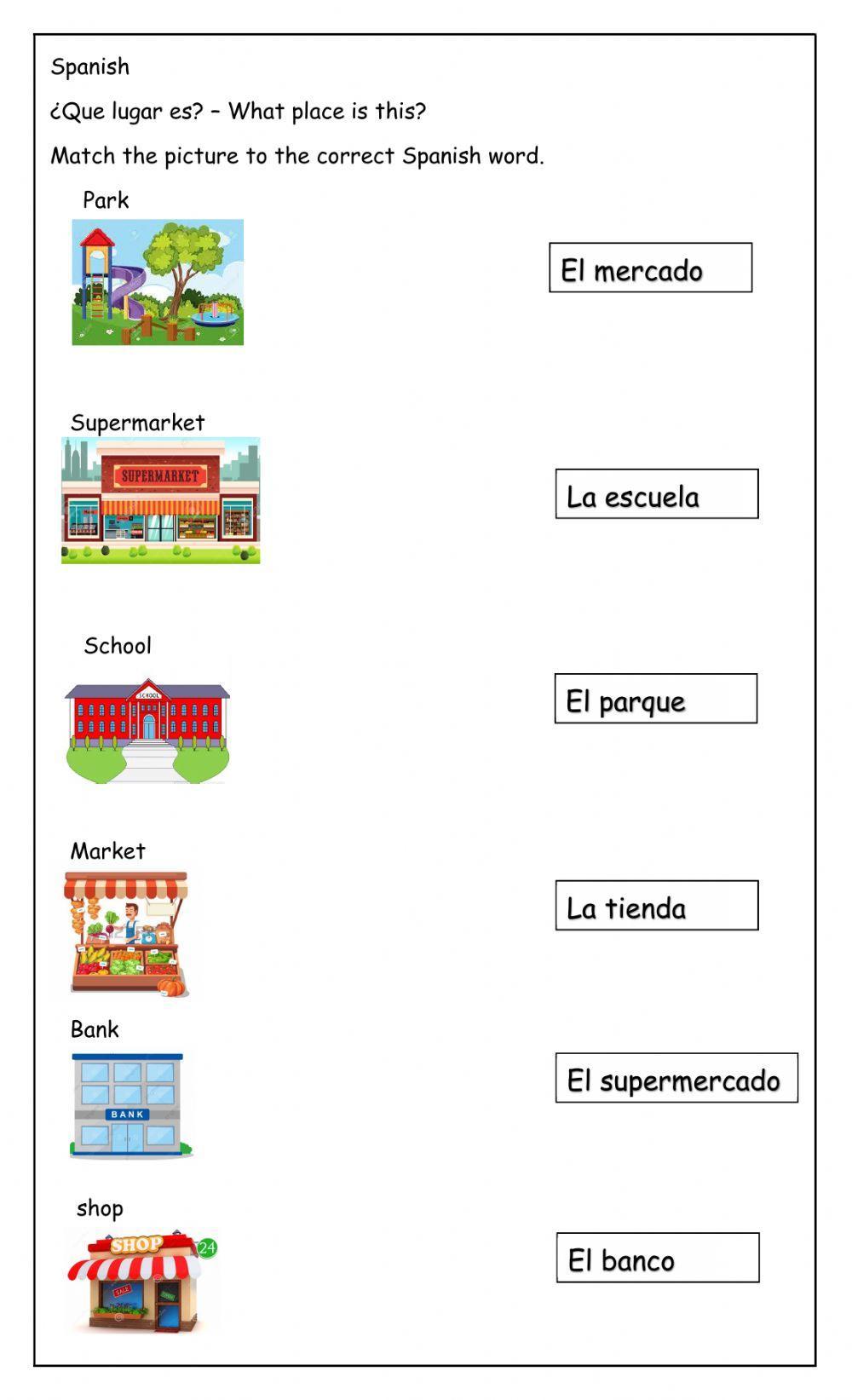 Places in my community (buildings)